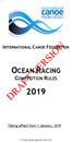 INTERNATIONAL CANOE FEDERATION OCEAN RACING COMPETITION RULES. ICF Ocean Racing Competition Rules