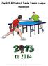 Cardiff & District Table Tennis League Handbook