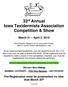 33 rd Annual Iowa Taxidermists Association Competition & Show