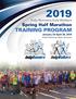 Indy Runners/Indy Walkers Spring Half Marathon TRAINING PROGRAM