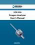 XZR200 Oxygen Analyzer User s Manual