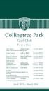 Collingtree Park. Golf Club. Fixtures Diary
