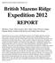 British Mazeno Ridge Expedition 2012 REPORT