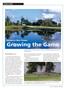 Growing the Game COVER STORY. By Joel Jackson, CGCS. Number 4. Water comes into play on 11 holes on the Palmetto Golf Course. Photo by Daniel Zelazek