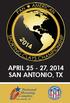 APRIL 25-27, 2014 SAN ANTONIO, TX