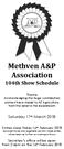 Methven A&P Association 104th Show Schedule