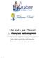 Use and Care Manual. for Fiberglass Swimming Pools. 1 P a g e