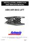 INSTALLATION, OPERATION AND SERVICE MANUAL ABS AIR BAG LIFT