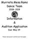 Murrieta Mesa Rams Dance Team. Information & Audition Application