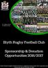 Pic: Rugby in Blyth through the years. Blyth Rugby Football Club. Sponsorship & Donation Opportunities 2016/2017