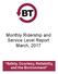 Monthly Ridership and Service Level Report March, Safety, Courtesy, Reliability, and the Environment