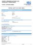 DODECYL BENZENE SULPHONIC ACID SODIUM SALT PURIFIED MSDS. CAS-No.: MSDS MATERIAL SAFETY DATA SHEET (MSDS)