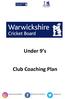 Under 9 s Club Coaching Plan