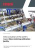 Valve actuation at the world s largest flow metering calibration facility