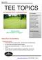 TEE TOPICS Arrowhead Golf & Athletic Club