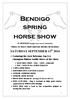 Bendigo spring horse show