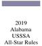 2019 Alabama USSSA All-Star Rules