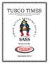 TUSCO TIMES. OFFICIAL NEWSLETTER OF THE TUSCO LONG RIDERS Writer/Editor: Buckaroo Bubba. Sponsored By: