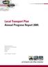 Local Transport Plan Annual Progress Report 2005