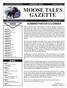 MOOSE TALES GAZETTE ADMINISTRATOR S CORNER DATES INSIDE JANUARY Volume 26 Issue 1.