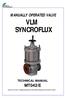 MANUALLY OPERATED VALVE VLM SYNCROFLUX TECHNICAL MANUAL MT042/E