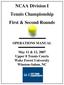NCAA Division I Tennis Championship First & Second Rounds