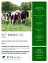 31 ST MARCH 15 WHITLAND COLLECTIVE DAIRY SALE. Including the dispersal of the dairy herd (25 head) from JL & TWE Jones, Neuadd Farm, LLanarth