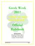 Greek Week Official Rulebook