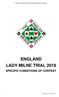 ENGLAND LADY MILNE TRIAL 2018 SPECIFIC CONDITIONS OF CONTEST