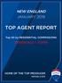 NEW ENGLAND JANUARY 2019 TOP AGENT REPORT. Top 50 by RESIDENTIAL COMMISSIONS INDIVIDUALS TEAMS. HOME OF THE TOP PRODUCER remax.com