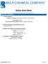 Safety Data Sheet. Classified According to OSHA Hazard Communication Standard (HCS) Company: Ricca Chemical Company