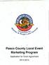 . Pasco County ~ocal Event. Marketing Pr.ogram