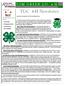 TGC 4-H Newsletter TOM GREEN CO. 4-H SCHOLARSHIP OPPORTUNITIES. Special points of interest: