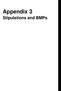 Appendix 3. Stipulations and BMPs
