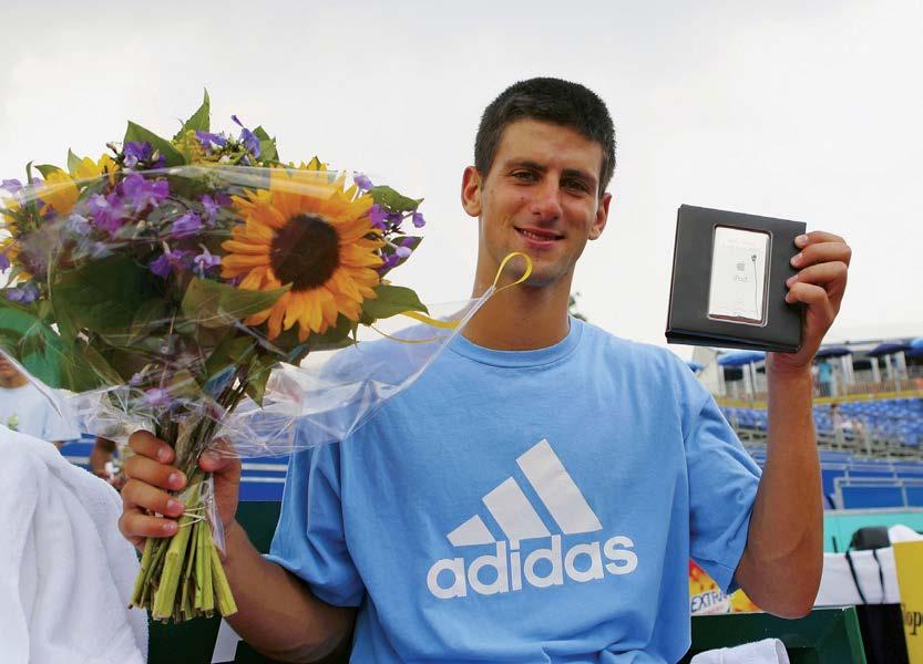 Left: Djokovic after winning the Dutch Open in 2006. Bottom: Djokovic at the 2012 US Open. How much do you believe in the doctors you see?