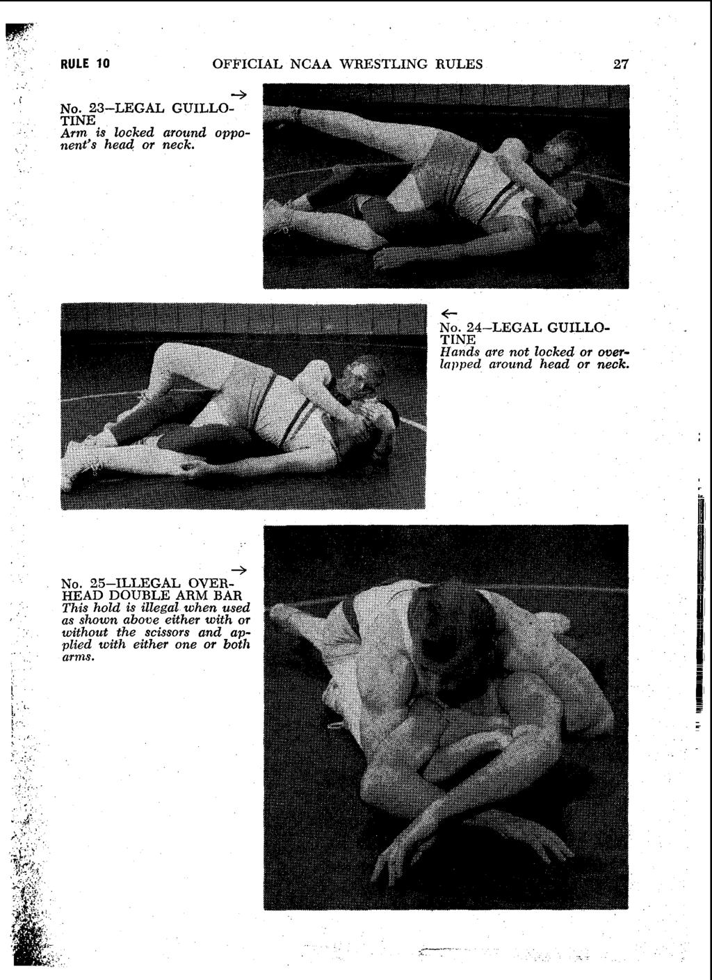RULE 10 OFFICIAL NCAA WRESTLING RULES 27 + NO.