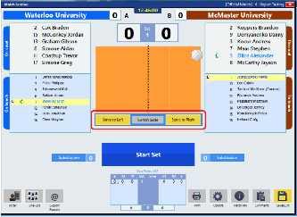 Drag and drop the players onto their starting position and e-scoresheet will place them on