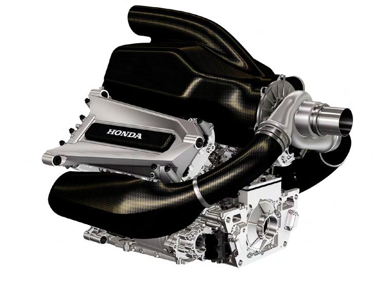 F1 >>> news HONDA SHOWS OFF ITS V6 Here is the first view of Honda s 2015 Formula 1 Power Unit.
