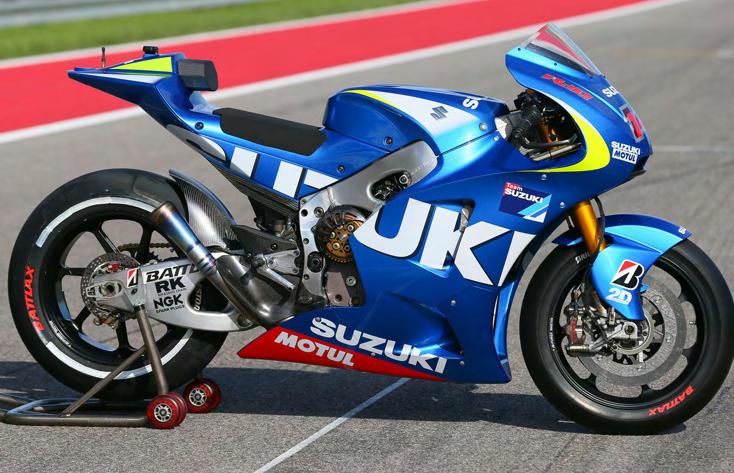MOTOGP >>> news double spaniards for suzuki Suzuki has unveiled its 2015 MotoGP racer and confirmed Aleix Espargaro and Maverick Viñales as its riders.