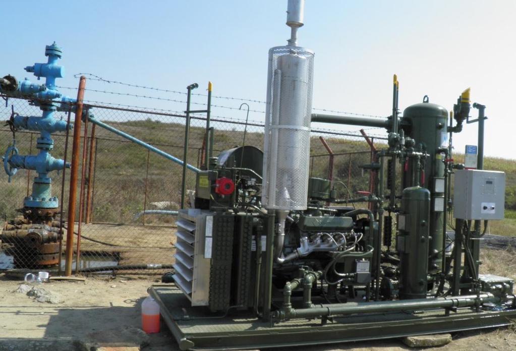 Noise suppression solutions available. Fuel Gas: natural gas from well head. No external power required.