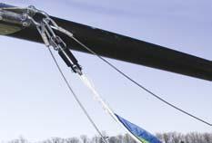 Mounting your jib (with forestay sewn in). Remove your jib from the sail bag.