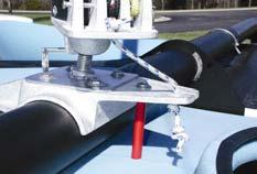 A rotation limiter line is provided at the base of the mast, which can be inserted into the notch in mast step casting.