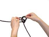 Keeping the rope tight and S-hook in place, thread the