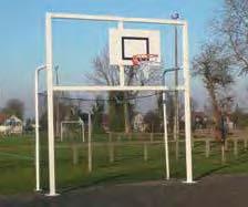 Conforms to standard NF EN 15312 (oct.2010) and Sport Code (Sep 2011) MULTI-SPORTS GOALS AND PEDIMENTS WHITE, RAL 9010 COLOR + STEEL GOAL 80X80 MM White plastic-coated steel facade 80 x 80 mm.