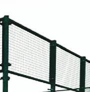 2 sides - Tennis posts on base plate or to seal - Tennis net - Posts enhances to support the spotlight -