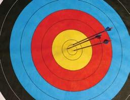 In this lesson, introduce a 122 cm (48 ) target and move the shooting distance to 9 to 10 meters.