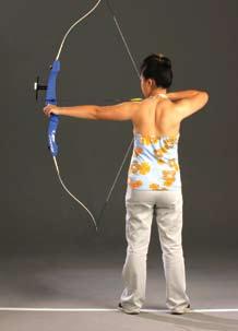 Stance Knee position Ribs down position Bow hand position - thumb pointed forward Draw finger position Shoulder position Head turned to the target both eyes open Bow