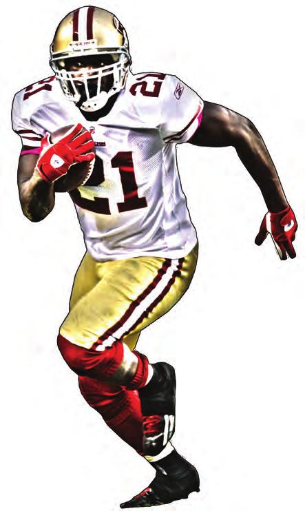rushing INTO THE RECORD books Over the course of his eight-year career, RB Frank Gore has been the go-to guy in the backfield for the 49ers.