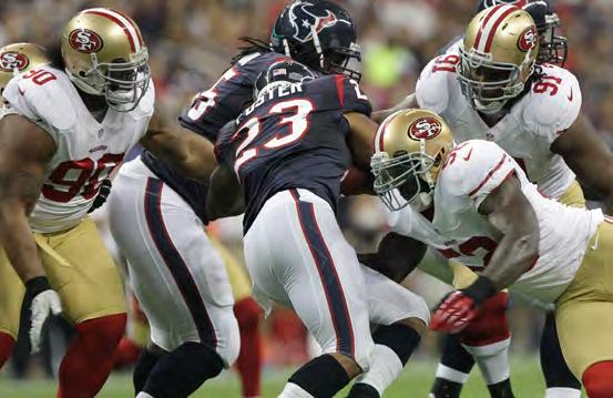 2011 COMPARISION 49ERS (rank) BRONCOS (rank) 13-3 (1st NFCW) Record 8-8 (1st AFCW) 23.8 (t-10th) Points Per Game 19.3 (25th) 310.9 (26th) Total Offense 316.6 (23rd) 127.8 (8th) Rushing Offense 164.