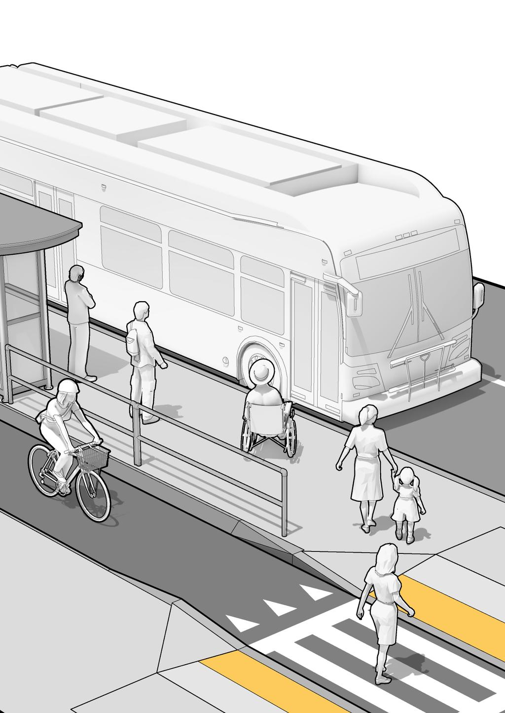 5 CURBSIDE ACTIVITY DESIGN This chapter provides design guidance for separated bike lanes adjacent to curbside activities including parking, loading and bus stops.
